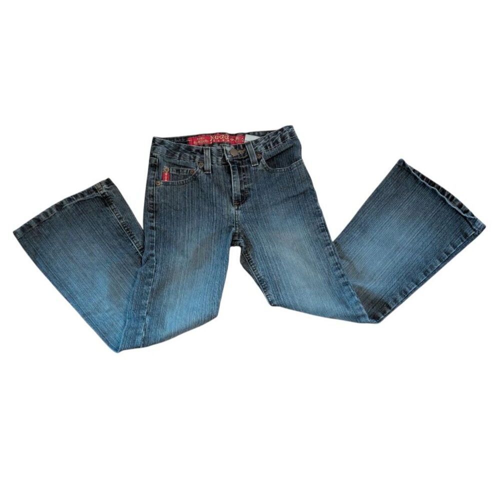 Vintage Mudd Jeans Size 7 Girl Blue Flare Jeans Low Rise Y2K